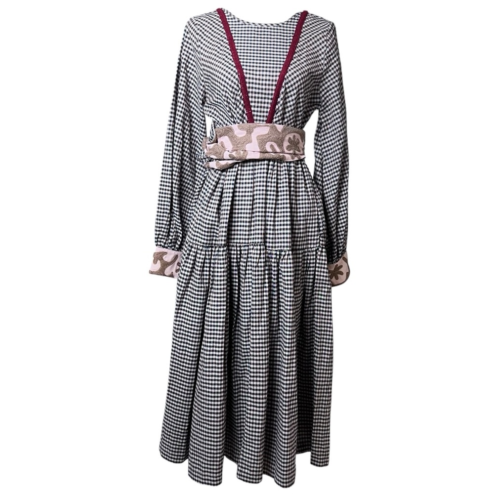 NWT Rujuta Sheth x Anthropologie Handloomed Cotton Libby Midi Dress Size S
